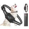 2-in-1 Dog Shock and Bark Collar Dog Training Collar with Remote 2 Collars Rechargeable IP68 Waterproof with 3 Channels for Medium and Small Dogs