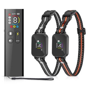 2-in-1 Dog Shock and Bark Collar Dog Training Collar with Remote 2 Collars Rechargeable IP68 Waterproof with 3 Channels for Medium and Small Dogs