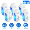 6 Packs Ultrasonic Pest Repellers Electric Plug-In Indoor Pest Control Mouse Repellent Chaser Deterrent Rodent Chaser with 2 Modes for Home Kitchen Of