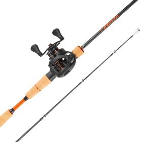 Rod and Fishing Reel Combo, IM7 Carbon Fiber Baitcasting Rod and Reel Combo, Bass Fishing Pole with 6+1 BB System, 7.0:1 Gear Ratio, Cork Handle