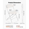 4 Pack Folding Chairs, Foldable Plastic Chairs with Heavy Duty Metal Frame, Portable Folding Card Table Chairs