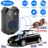 2 Pack Under Hood Ultrasonic Rodent Repeller Rodent Control Deterrent Chaser Blocker for Vehicle Indoor with Strobe Light 3 Power Supplies