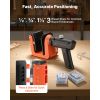 Pocket Hole Jig Kit, 1/2", 3/4", 1-1/2" Adjustable, 360° Rotating Handle, Jig Pocket Hole System with 260 Screws, C-Clamp, Stop Collar, Drill Bit