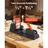 Pocket Hole Jig Kit, 1/2" to 1-1/2" Adjustable, Lightweight Jig Pocket Hole System with Dust Collection Adapter, Detachable Guide Block, Drill Bit
