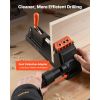 Pocket Hole Jig Kit, 1/2" to 1-1/2" Adjustable, Lightweight Jig Pocket Hole System with Dust Collection Adapter, Detachable Guide Block, Drill Bit