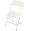 4 Pack Folding Chairs, Foldable Plastic Chairs with Heavy Duty Metal Frame, Portable Folding Card Table Chairs
