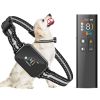 2-in-1 Dog Shock and Bark Collar Dog Training Collar with Remote Rechargeable IP68 Waterproof with 3 Channels for Medium and Small Dogs